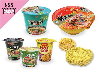 油炸  - 杯碗桶麵 - 速食麵生產線